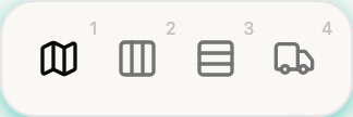 The collapsed navigation with four icons for Scope, Prepare, Build and Insights; the Scope icon is dark, and each icon has a small digit from 1 to 4 at its top right